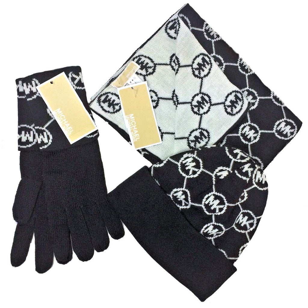 michael kors scarf and beanie set