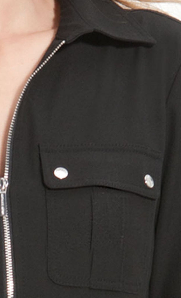 michael kors zip front shirt dress