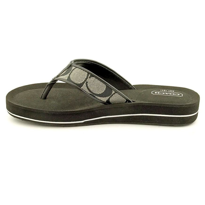 black cloth flip flops