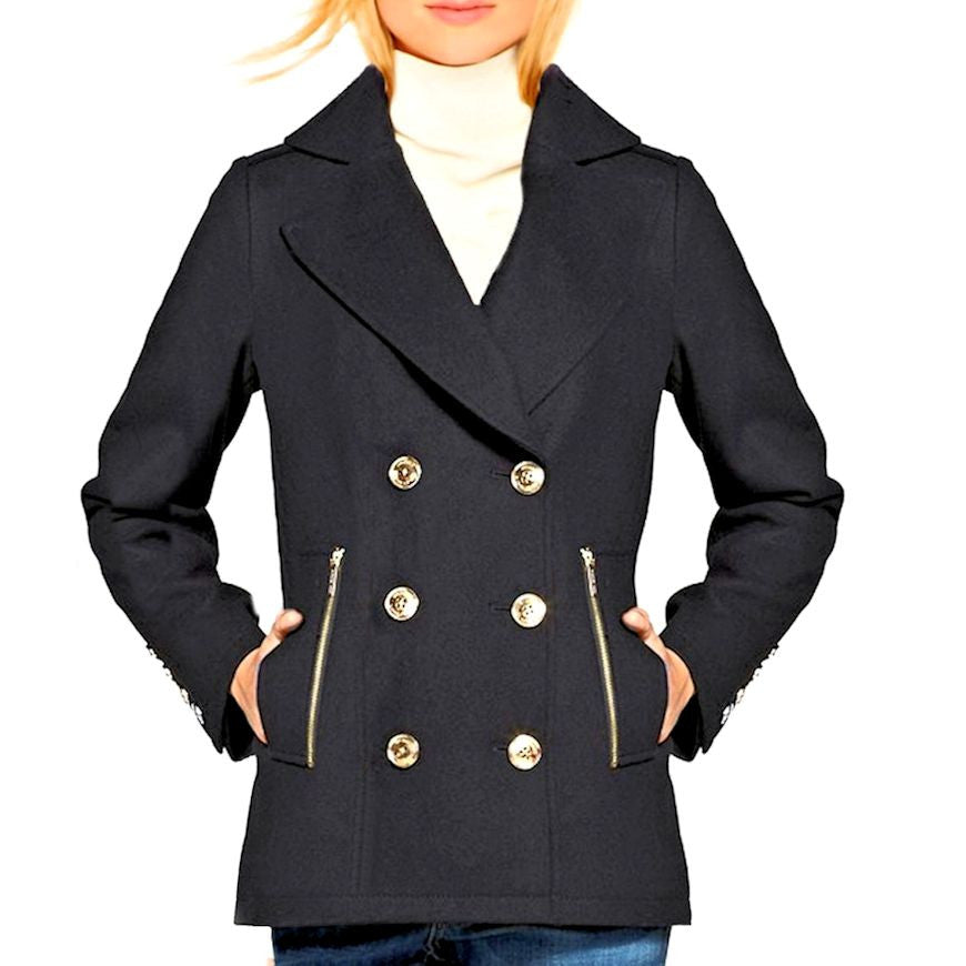 michael kors double breasted peacoat