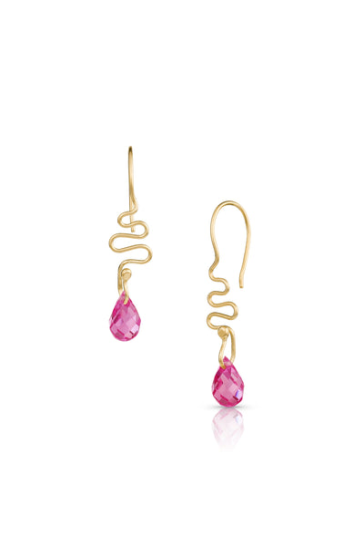 Pink sapphire earrings