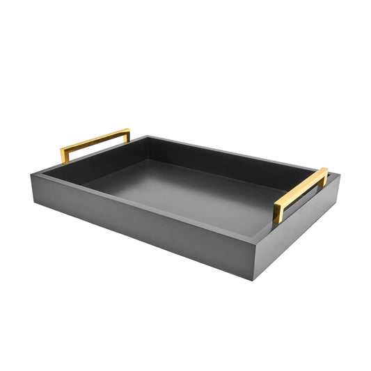 11x14 Clear Acrylic Serving Tray,Golden Handles – Moonlit pond