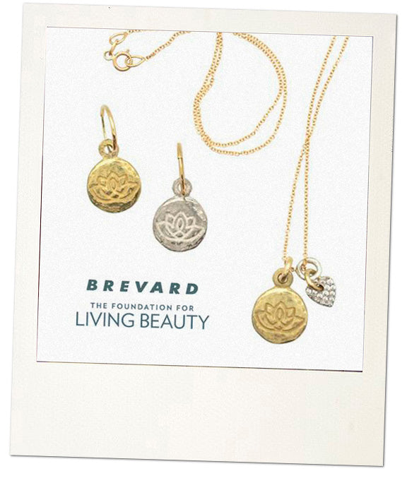 Lee Brevard Living Beauty Jewelry Collection empowering women living with cancer. A delicate collection featuring the Lotus Flower in sterling silver & 18k gold