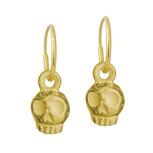 Gold Jumbo Rodger   Endless Hoop Charm Earring