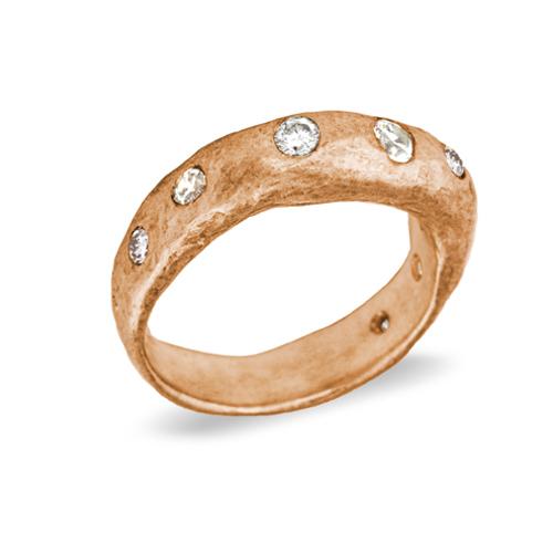 9 Stone Old Money Band   18k Rose Gold