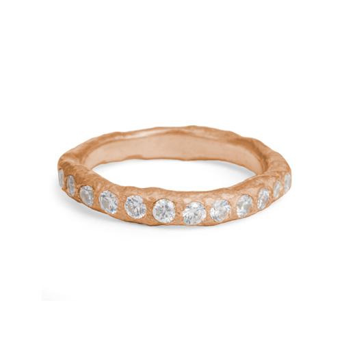 Old Money Pav  Eternity Band   18k Rose Gold