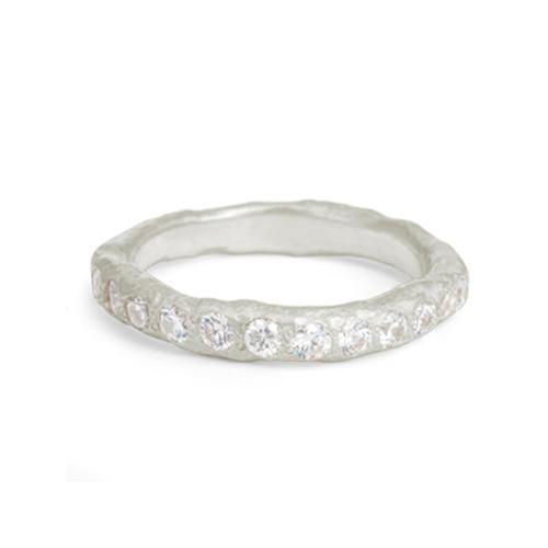 Old Money Pav  Eternity Band   Sterling Silver