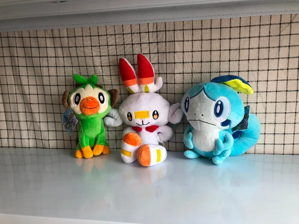 Big Size Sleeping Pokemon Scorbunny Plush Toys Raboot Stuffed Doll Yamper Sobble Plush Cinderace Plushies Xmas Gift - NTKSTORE