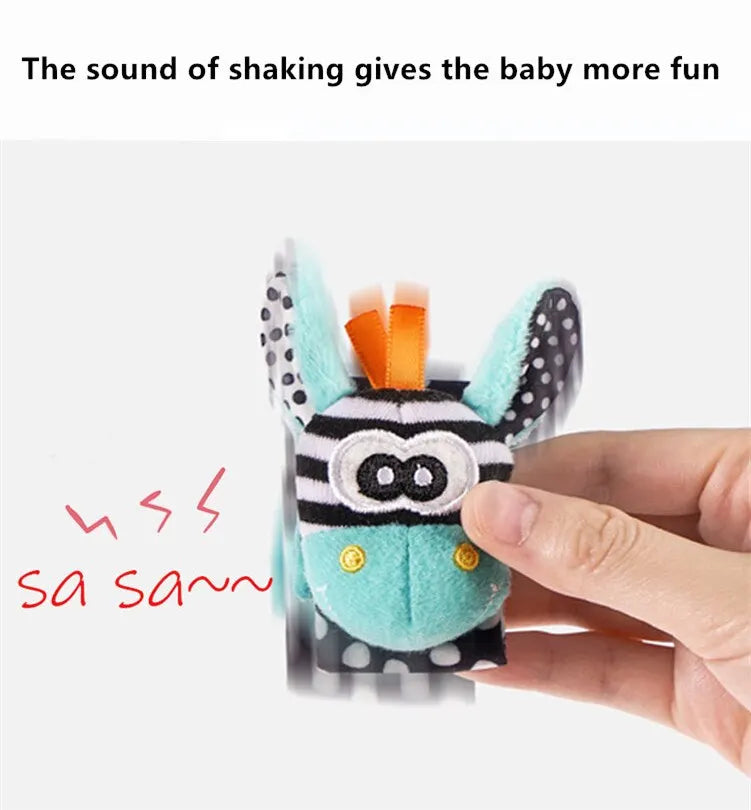0-12 Months Baby Rattles Toys Animal Socks - NTKSTORE
