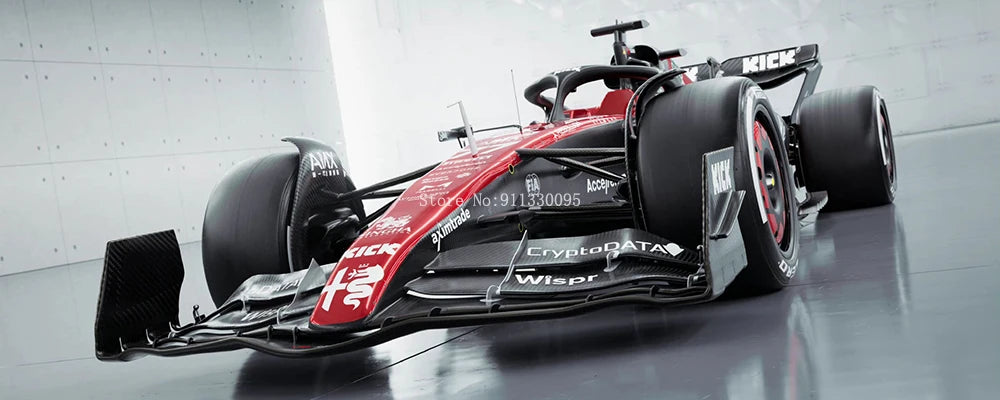 Bburago 1:43 F1 2023 24# Zhou Guanyu Alfa Romeo F1 Team Stake C43 77# Valtteri Bottas Alloy Car Die Cast Car Model Competition - NTKSTORE