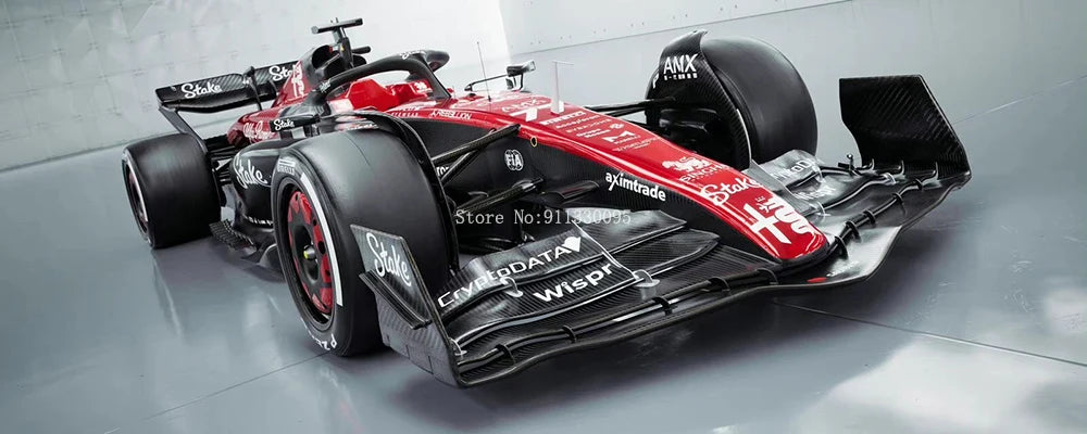 Bburago 1:43 F1 2023 24# Zhou Guanyu Alfa Romeo F1 Team Stake C43 77# Valtteri Bottas Alloy Car Die Cast Car Model Competition - NTKSTORE