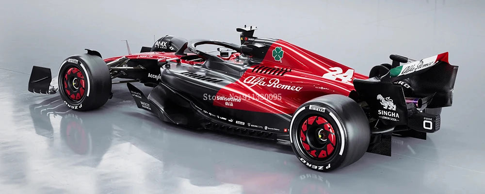 Bburago 1:43 F1 2023 24# Zhou Guanyu Alfa Romeo F1 Team Stake C43 77# Valtteri Bottas Alloy Car Die Cast Car Model Competition - NTKSTORE