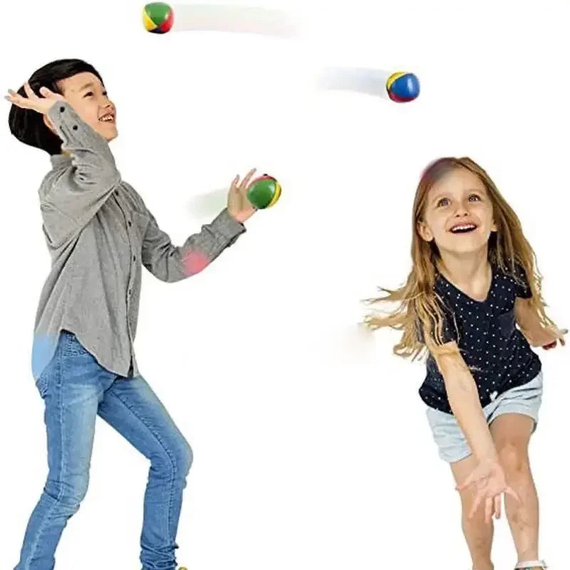 PVC juggling balls filled with leather sandbags 3/6 juggling balls set circus balls 4 panel colors children's outdoor sports toy - NTKSTORE