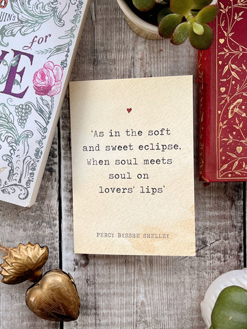 Percy Shelley Valentine's Card