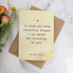 Virginia Woolf Valentine's Day Card