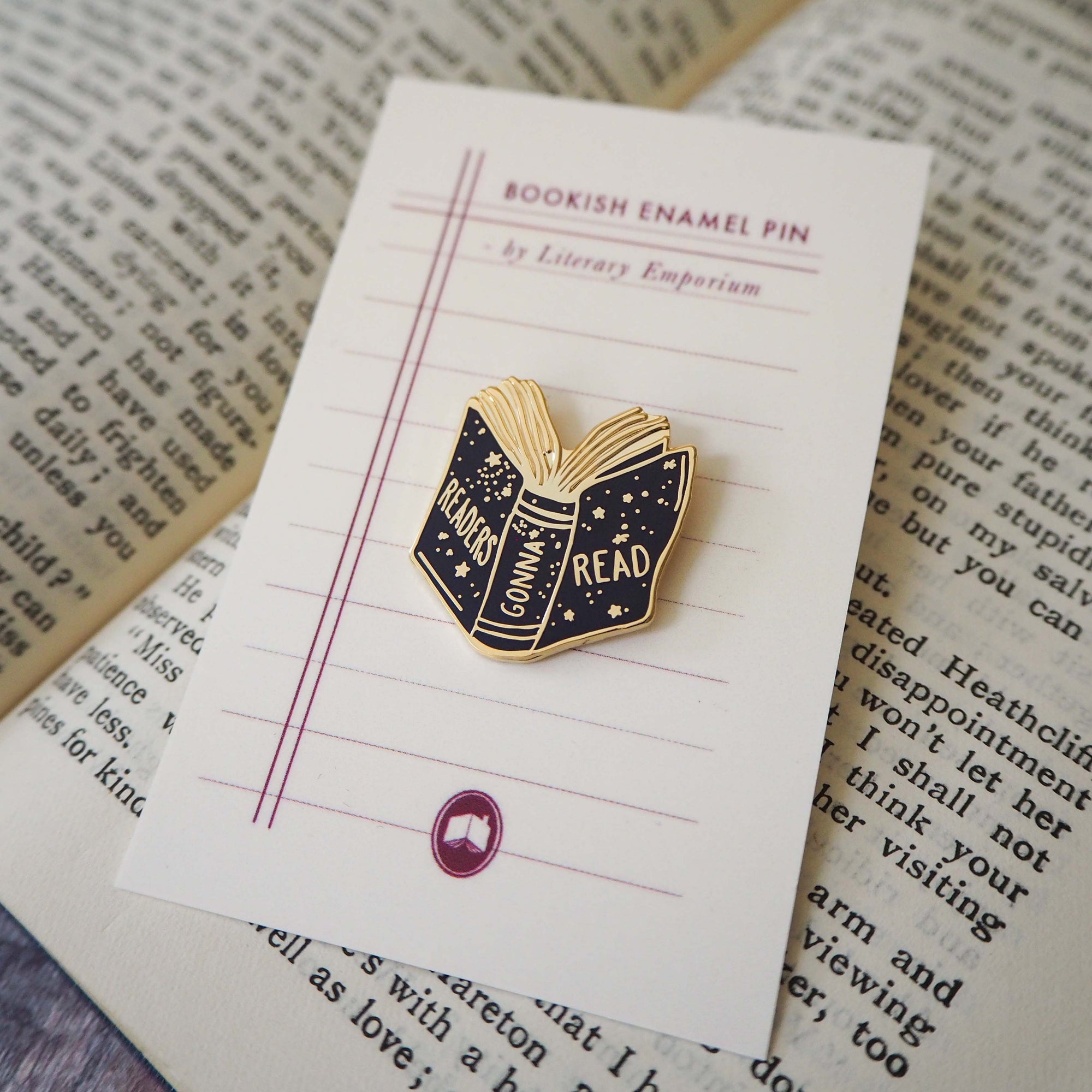 Get Lost in Books Enamel Pin Badge - Book Lover Enamel Pin - Book Cover - Literary Gift - Book Worm Pin - Reading Enamel Pin Badge