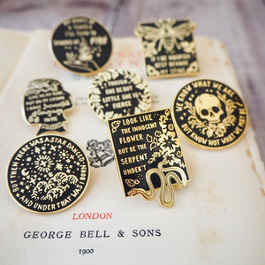 Buy Gothic Literature Enamel Pin Set Set of Seven Pin Badges Book Pin  Badges Gothic Literature Quotes Gift for Book Lover Online in India 