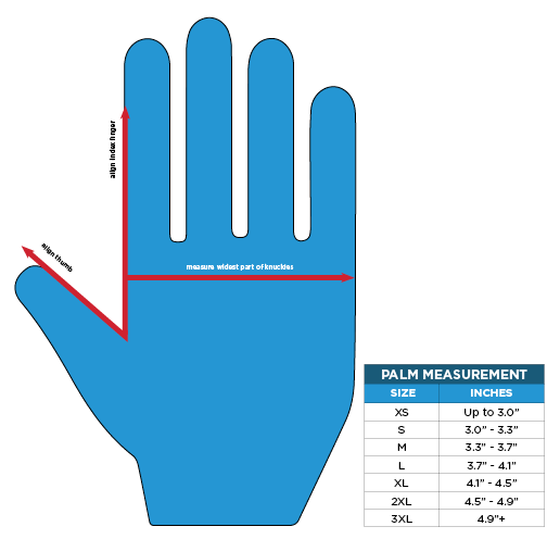 glove sizing chart