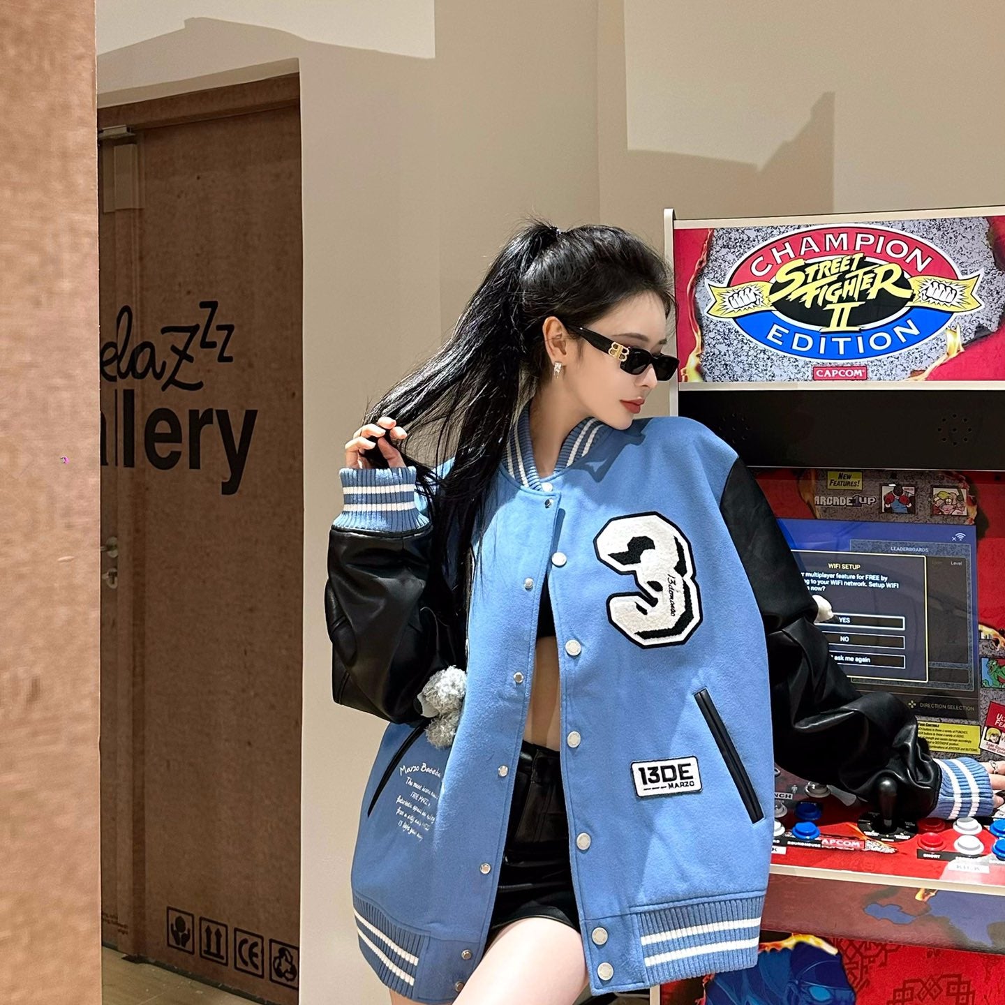 13DE MARZO x LOONEY TUNES Bugs Bunny Baseball Jacket Vapor Gray – Fixxshop