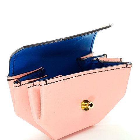 porte monnaie en cuir rose