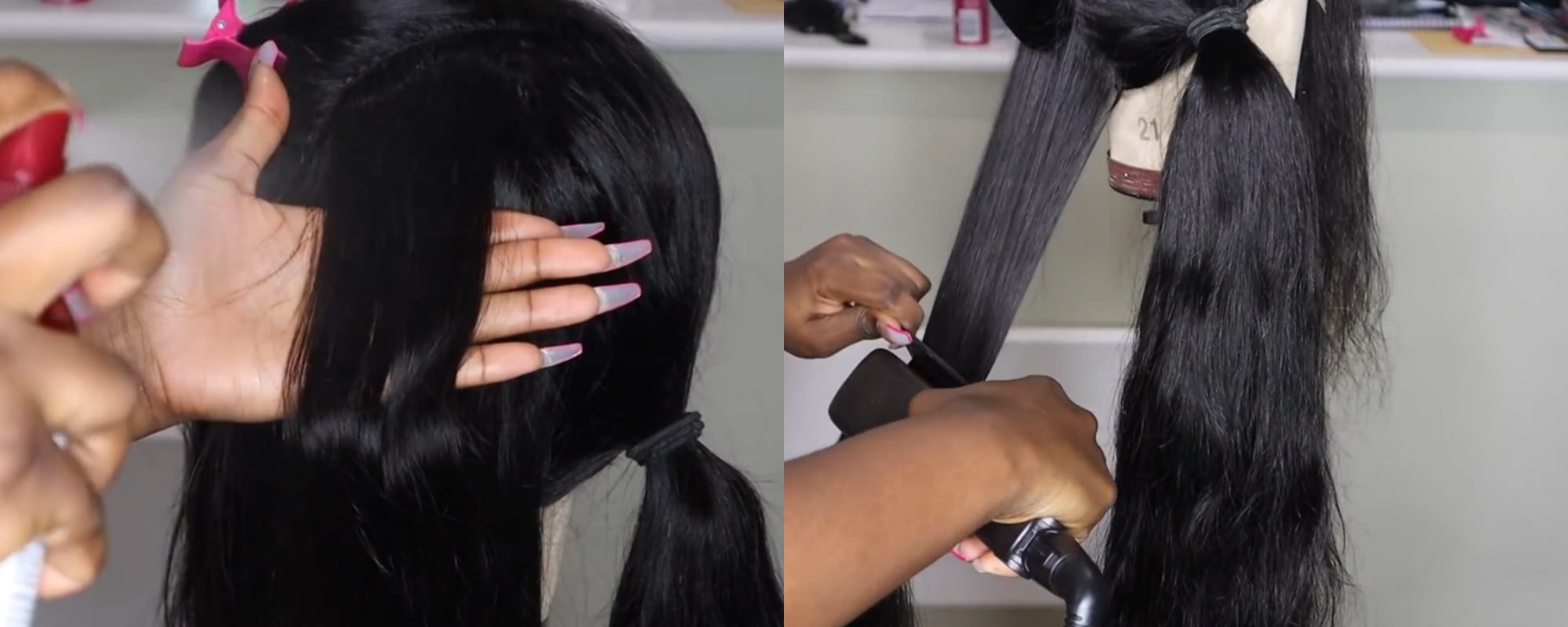 how to straighten a wig