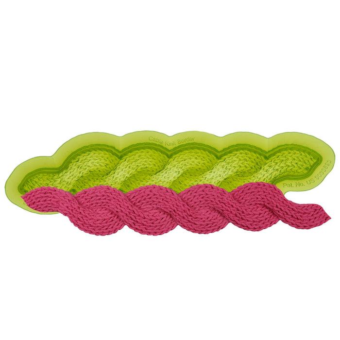 Rib & Cable Knit Silicone Simpress® Mold for Fondant Cake