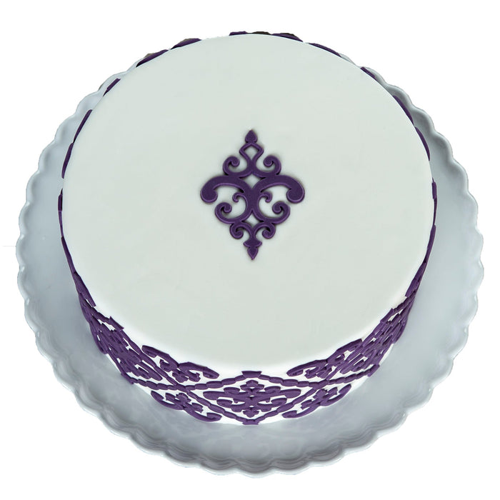 Marvelous Molds Filigree Damask Pattern Silicone Onlay