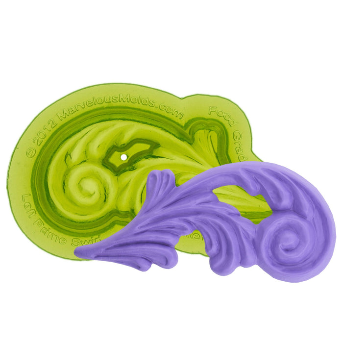 Right Prime Swirl Food Safe Silicone Scroll Mold