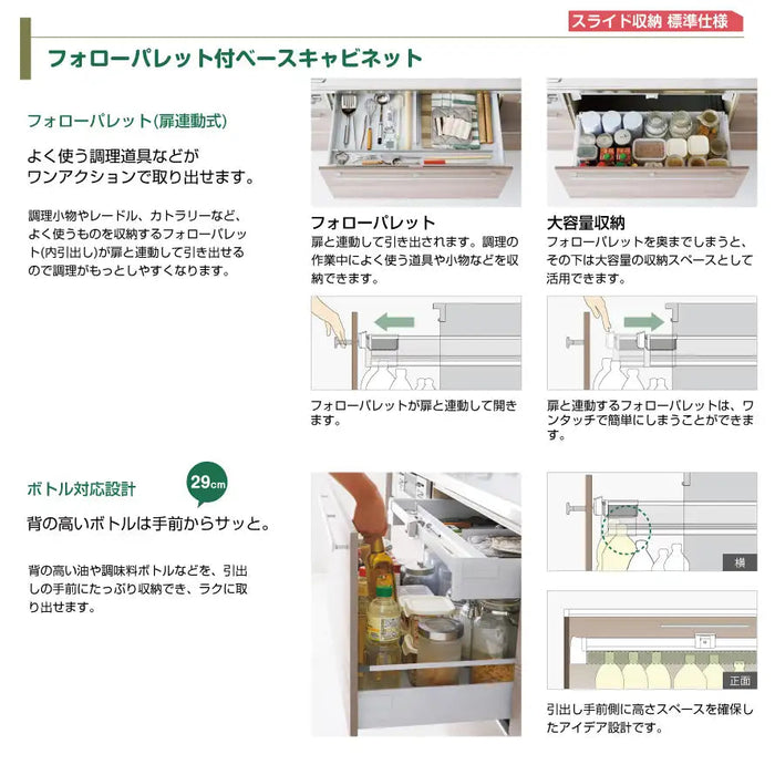 日本人気超絶の e-キッチンまてりある納期約2週間 クリナップ システムキッチン ラクエラ W1800 スライド収納 グランドシリーズ Ｉ型  メーカー直送