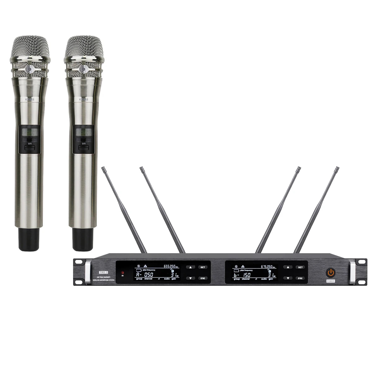 Advanced ULXD4 Dual KSM9 Condenser Capsule Handheld Wireless Microphone Stage Vocal Concert Mics System 4 Antenna True Diversity - MiCWL Audio Inc