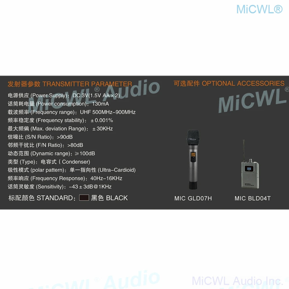 High-end Mute Function Digital Wireless Microphone Conference System 8 Desktop Gooseneck Discussion Meeting Room Mics - MiCWL Audio Inc