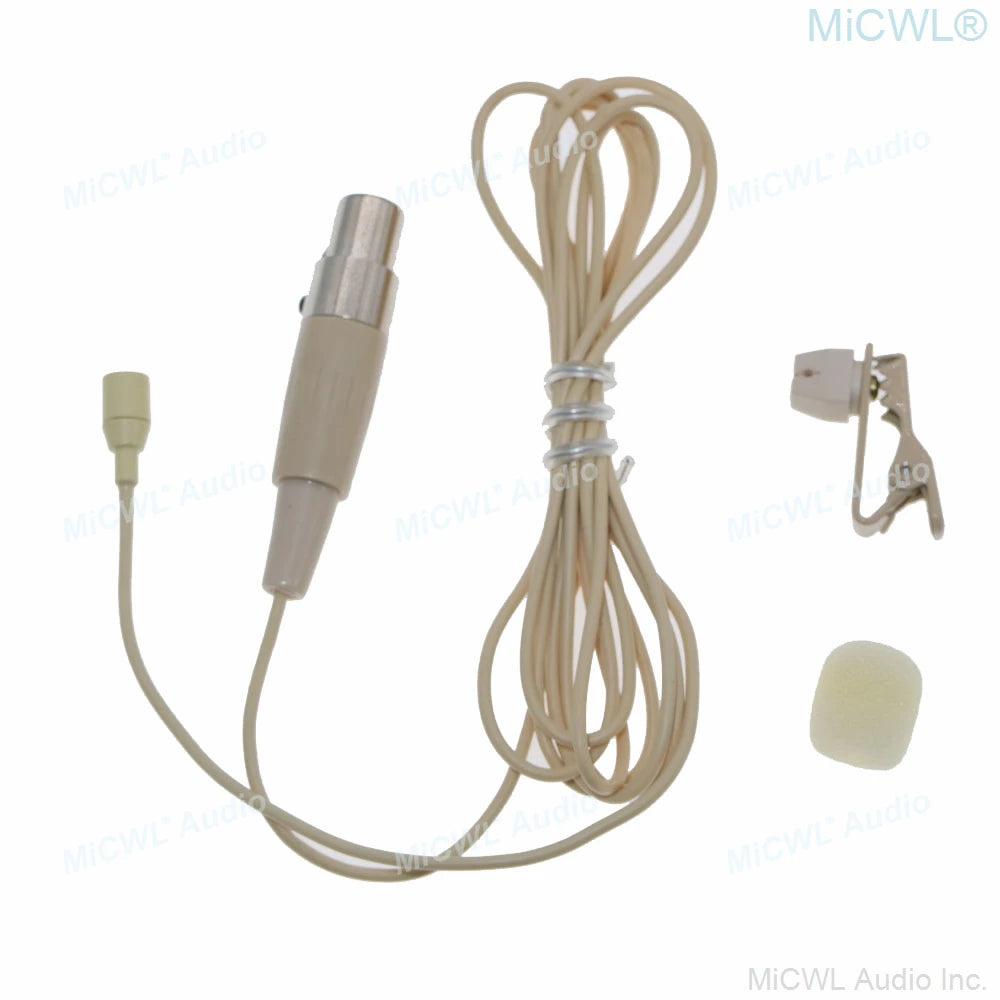 Mini Lapel Lavalier Clip Recording Microphone For Sennheiser Shure TA4F AKG 3Pin Audio-Technica MiPro 3.5mm Jack Wireless System - MiCWL Audio Inc