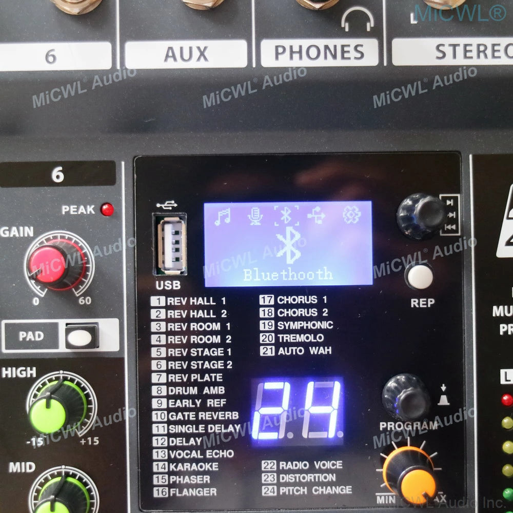 Professional 16 Channel Mixng Mixer Console Sound Audio DJ Controller Stage Home Theatre System - MiCWL Audio Inc