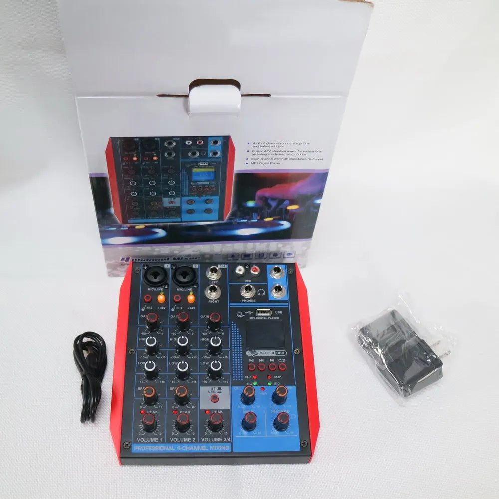 MiCWL Digital Sound Card 4 Channel Bluetooth Computer PC Laptop USB Live Audio Mixer 48V Mixing Console Condenser Dynamic Mics - MiCWL Audio Inc
