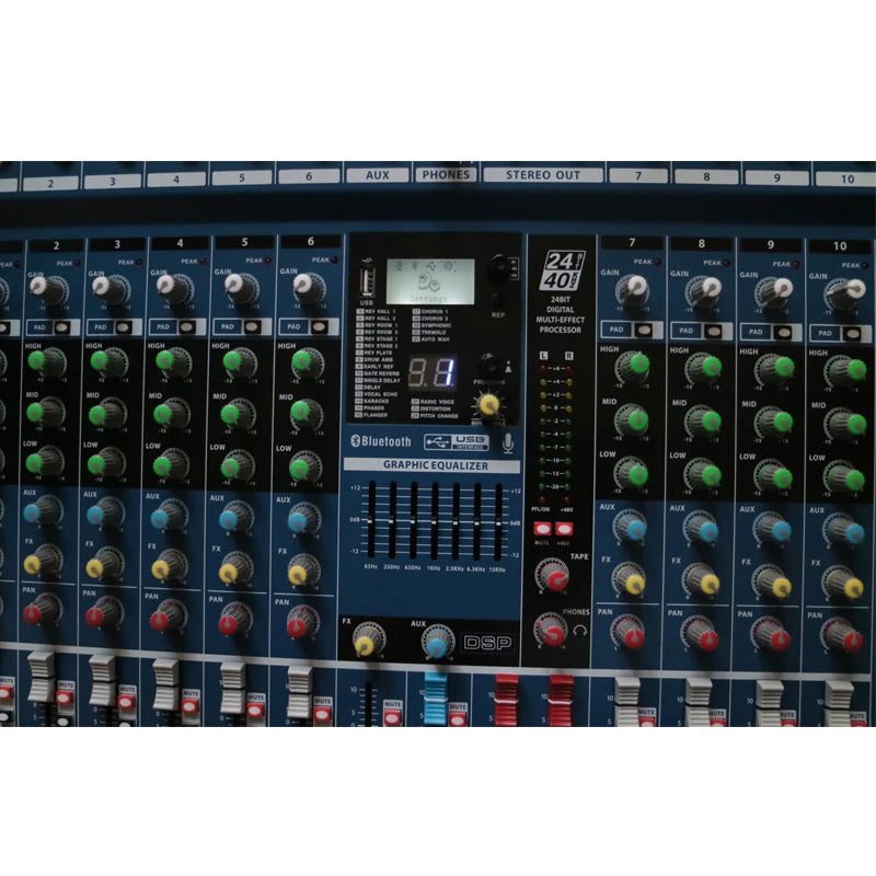 Professional 16 Channel Mixng Mixer Console Sound Audio DJ Controller Stage Home Theatre System - MiCWL Audio Inc