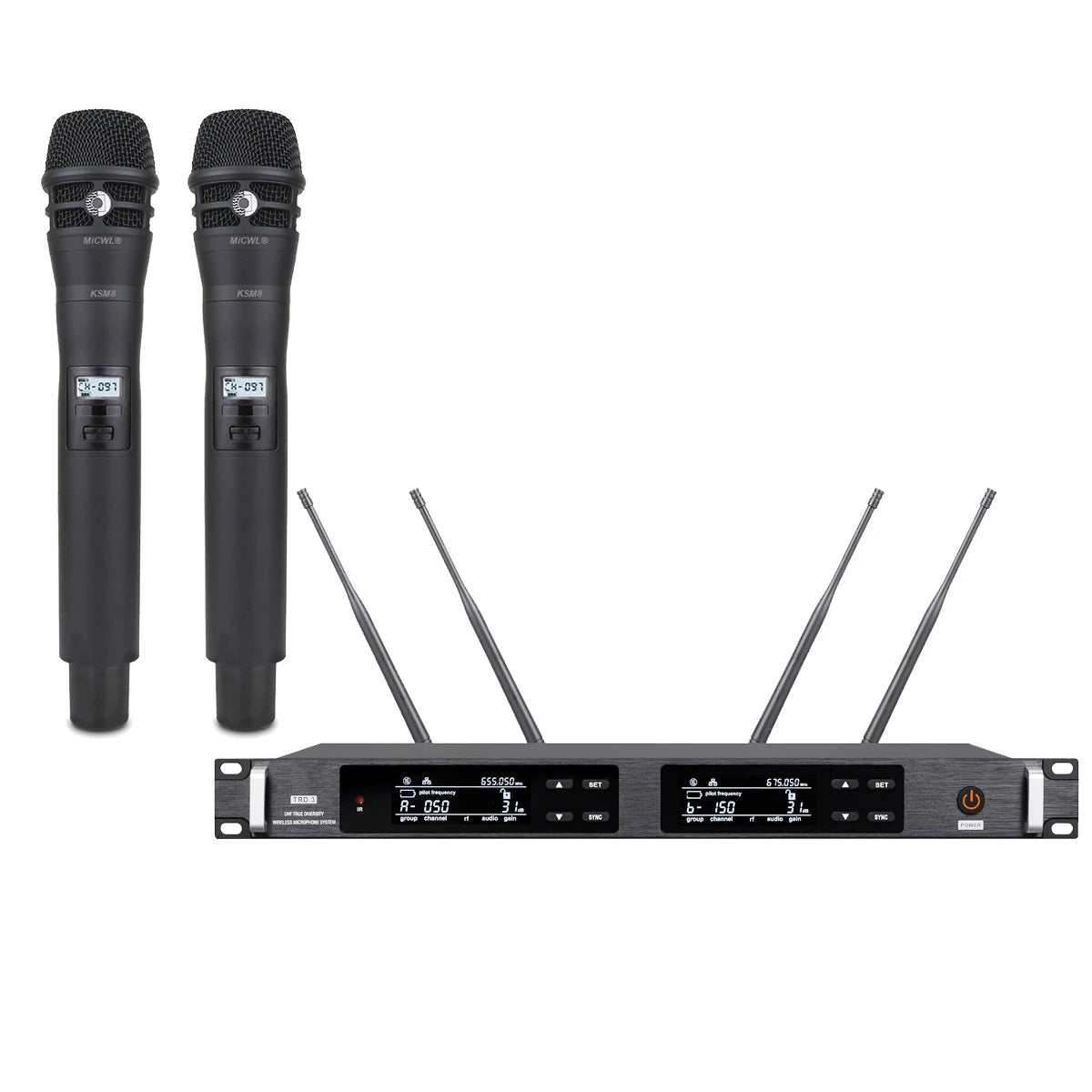 Professional UR24D Digital Wireless Top Quality Condenser Microphone Beta87 System KSM8 SKM9000 True Diversity Aerial 500m Range - MiCWL Audio Inc