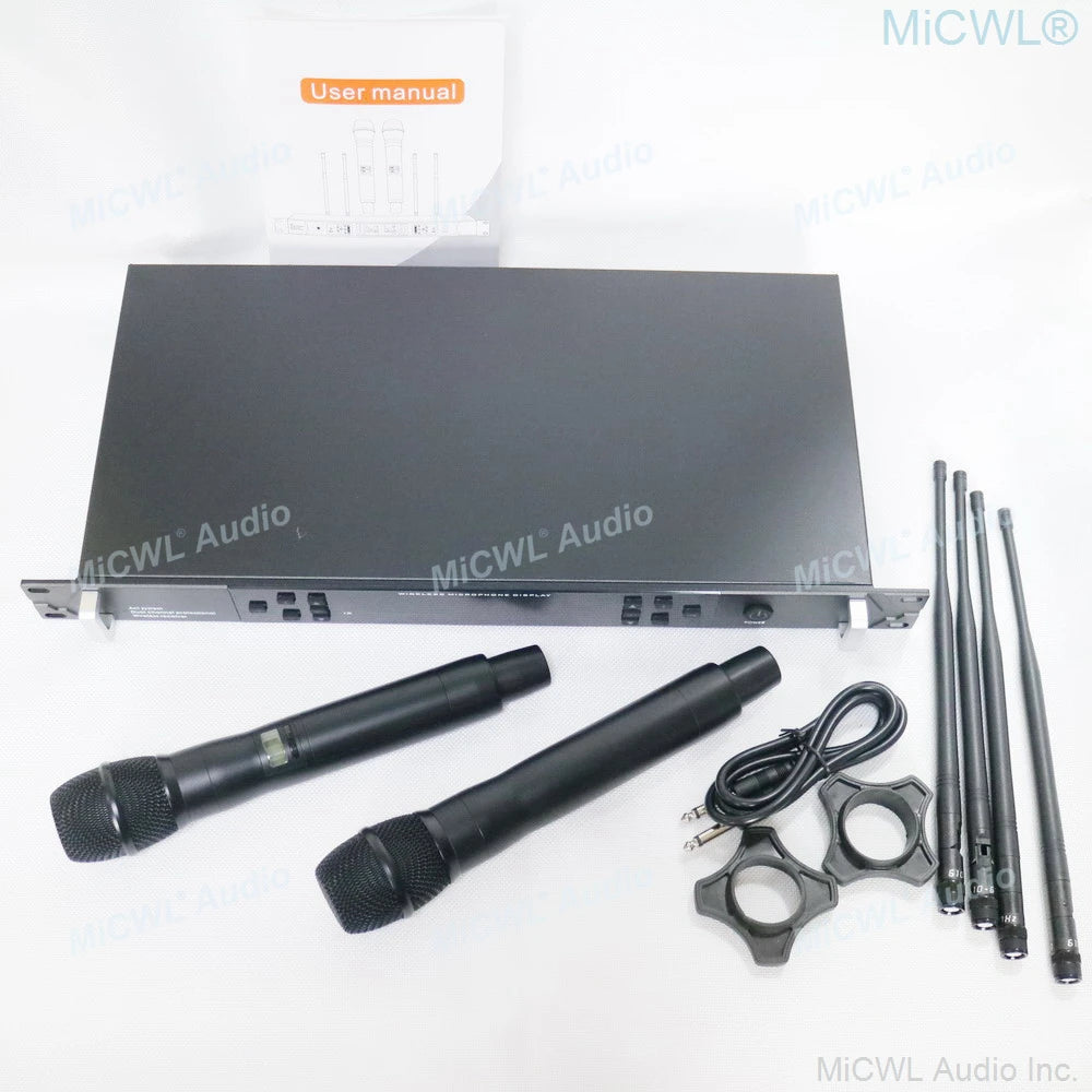 Pro UR4D Beta87 Dual Channel Digital Wireless Microphone Receiver System H4 J4 530-580 MHz True Diversity Microfones - MiCWL Audio Inc