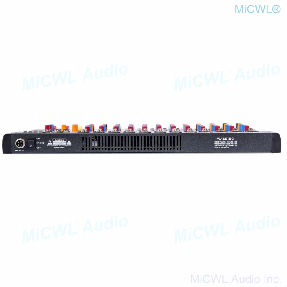 MiCWL Audio Mixer 12 Channel Microphone Mixing Console 48V USB Stage Bluetooth Sound Mixer - MiCWL Audio Inc