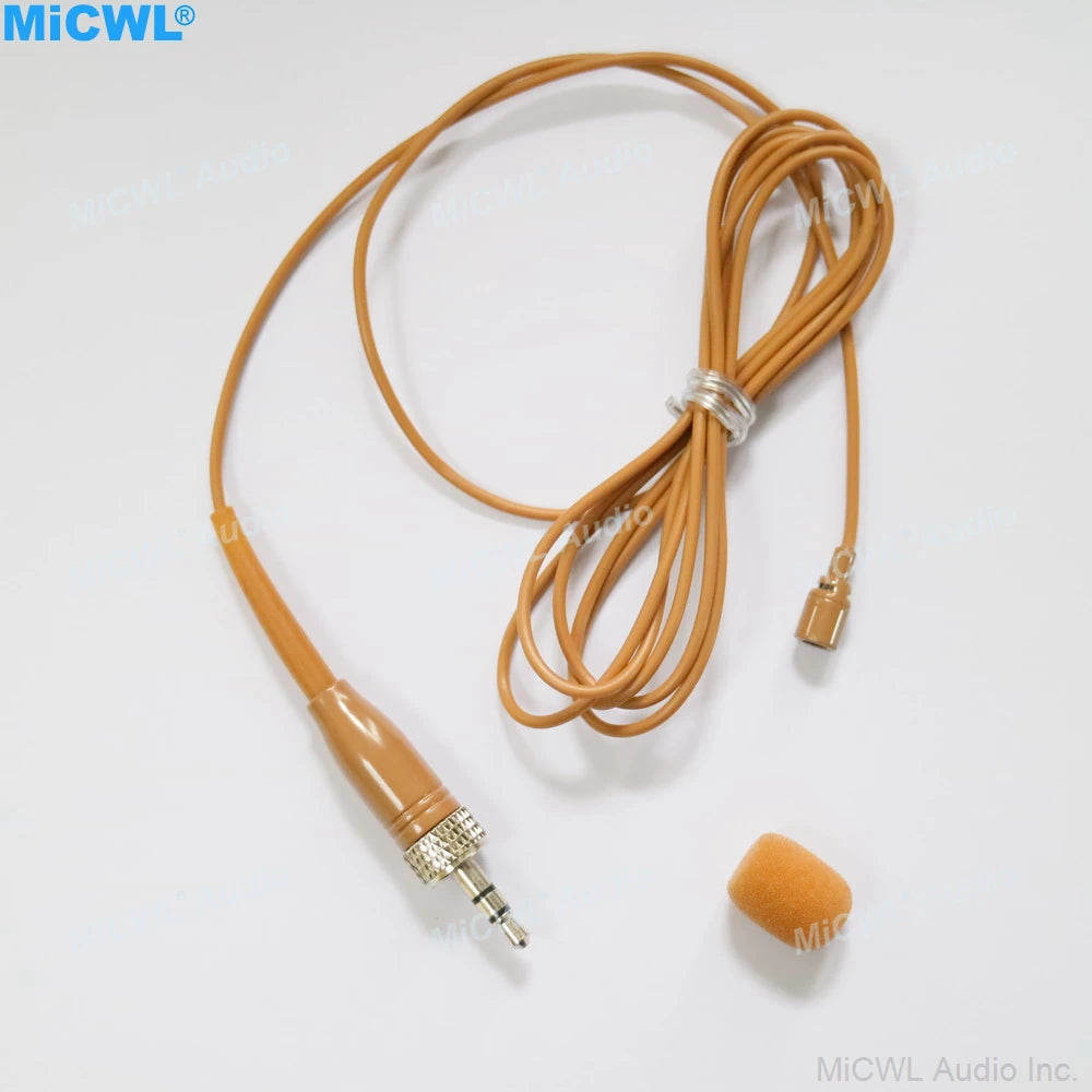 Brown Tie Clip All Direction Noise Canceling Lavalier Microphone For Sennheiser G2 G3 G4 G5 Wireless BeltPack - MiCWL Audio Inc