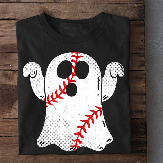 Cat and Skeleton - Halloween - Baseball T-Shirt