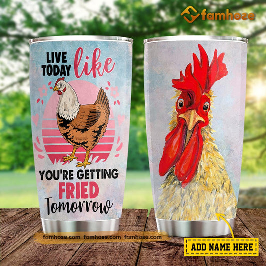 Just A Simple Woman Coffee Chickens Color Printed Tumblers