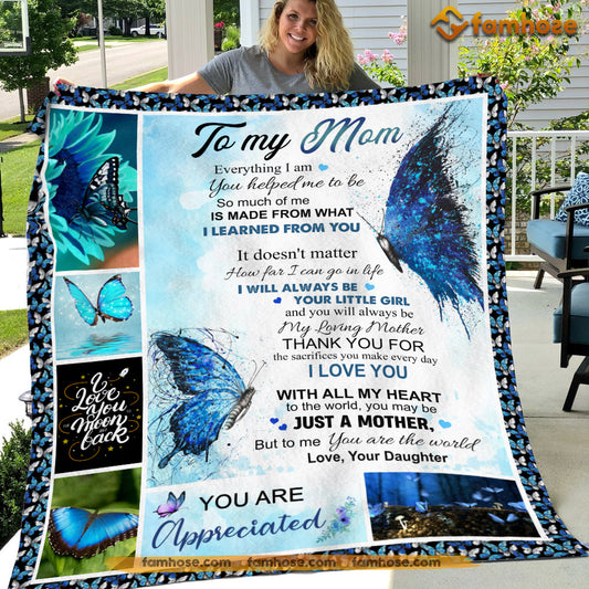 To the Best Patriotic Mom - Mother's Day Blanket - Daughter - Free Shipping