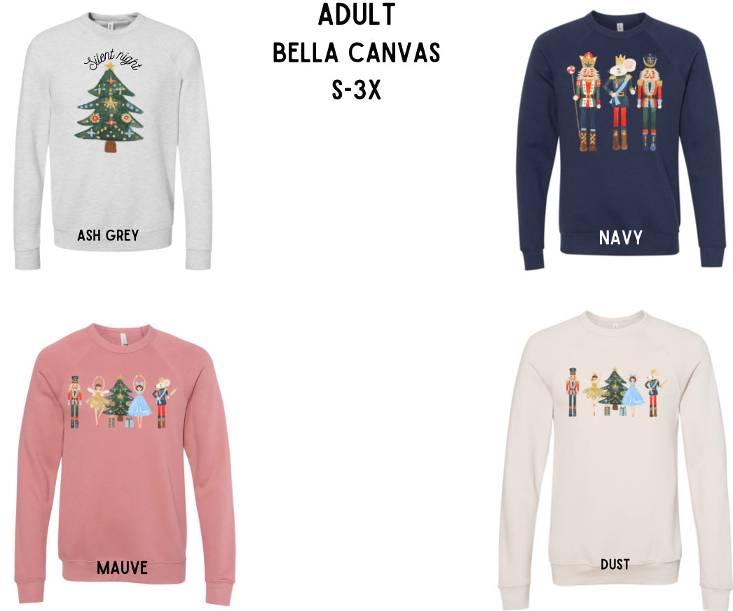Nutcracker Christmas Crewneck- Bella Canvas