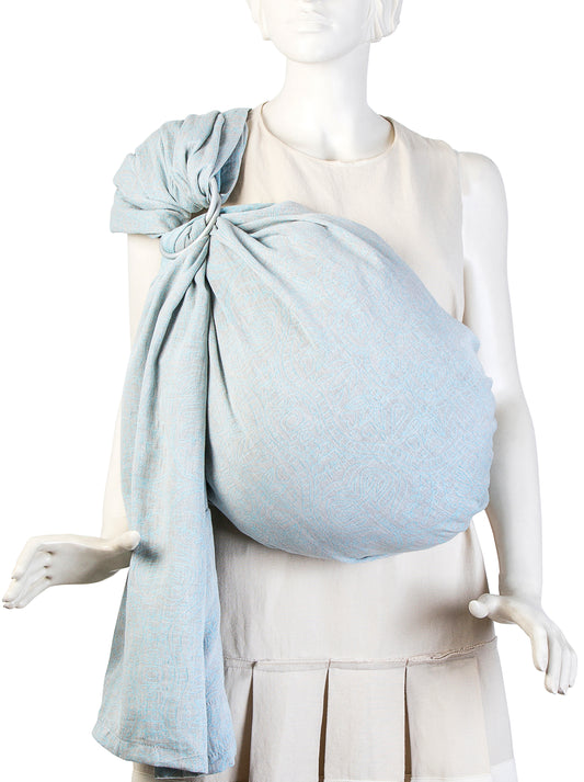 Turquoise Baby Sling and Ring Sling 100% Cotton Muslin baby Carrier Su –  mebien
