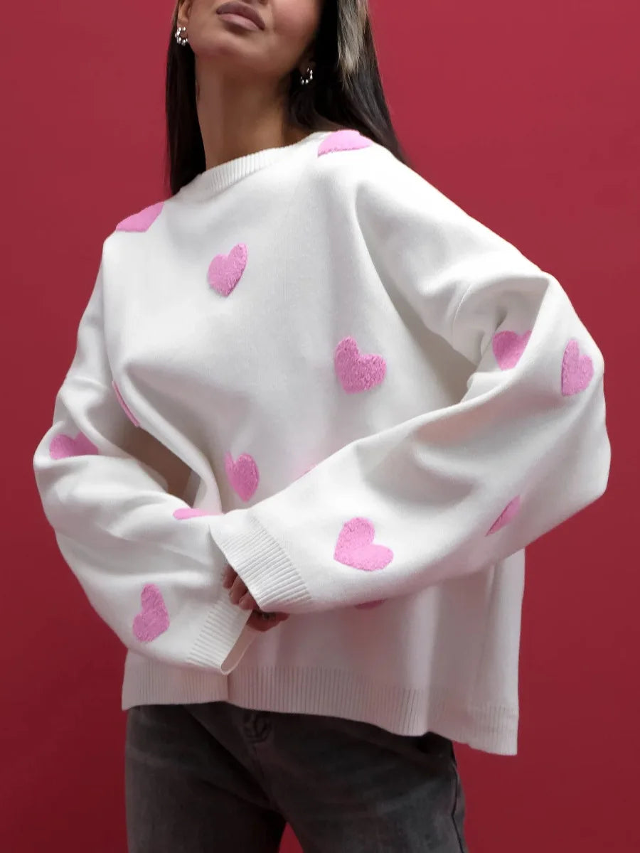 Heart Print Sweater