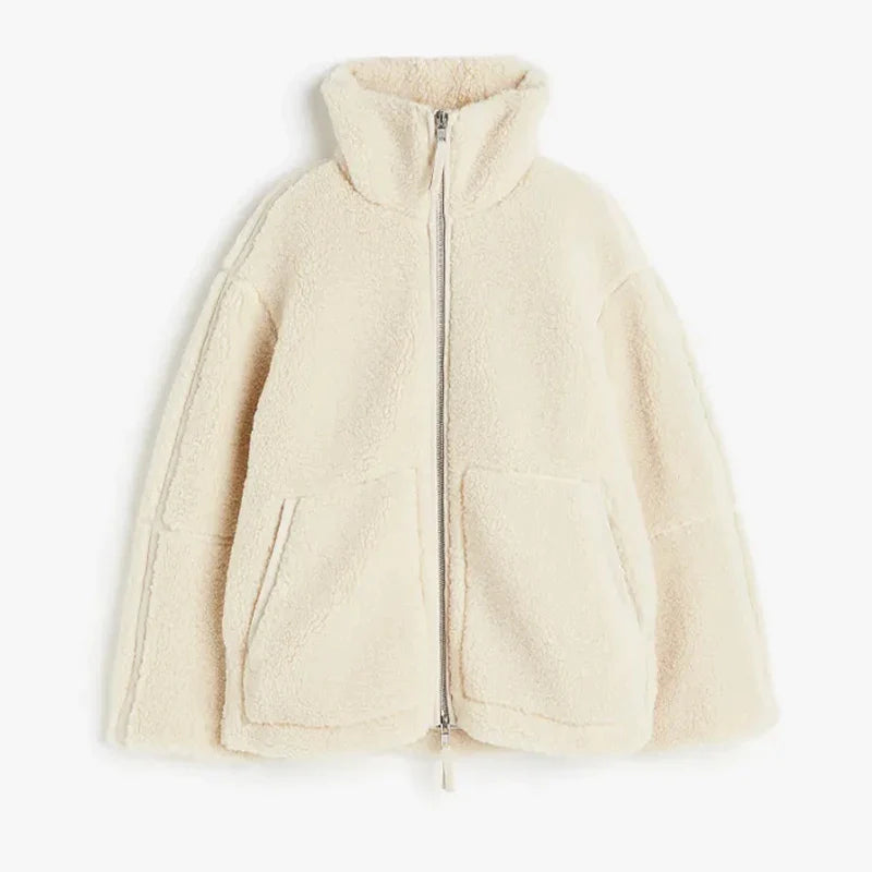 Beige Faux Wool Jacket