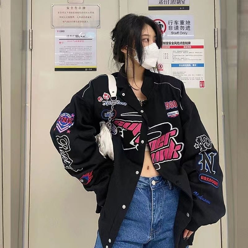 Bomber Pink Patchwork Jacket