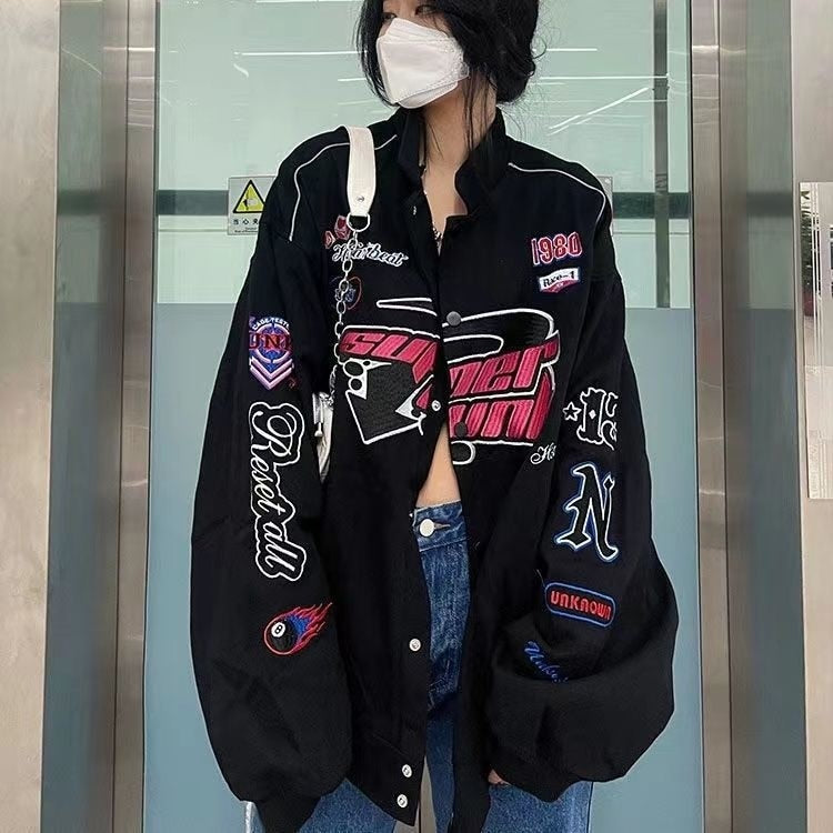 Bomber Pink Patchwork Jacket