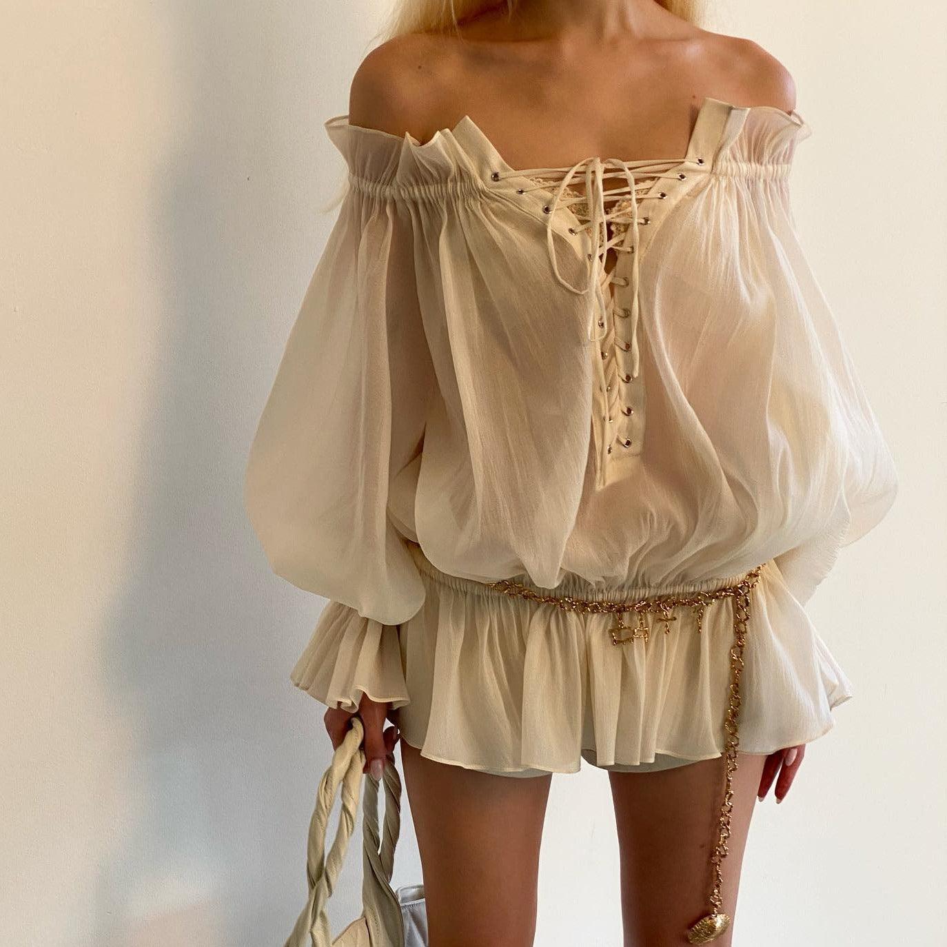 Close To Me Off The Shoulder Oversized Blouse