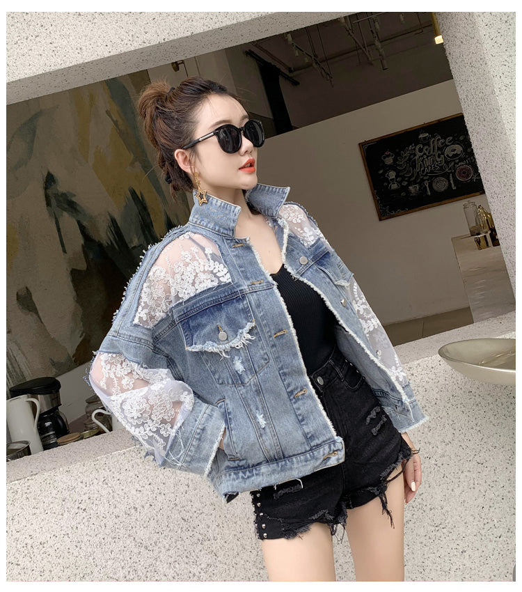 Embroidery Patchwork  Denim Jacket